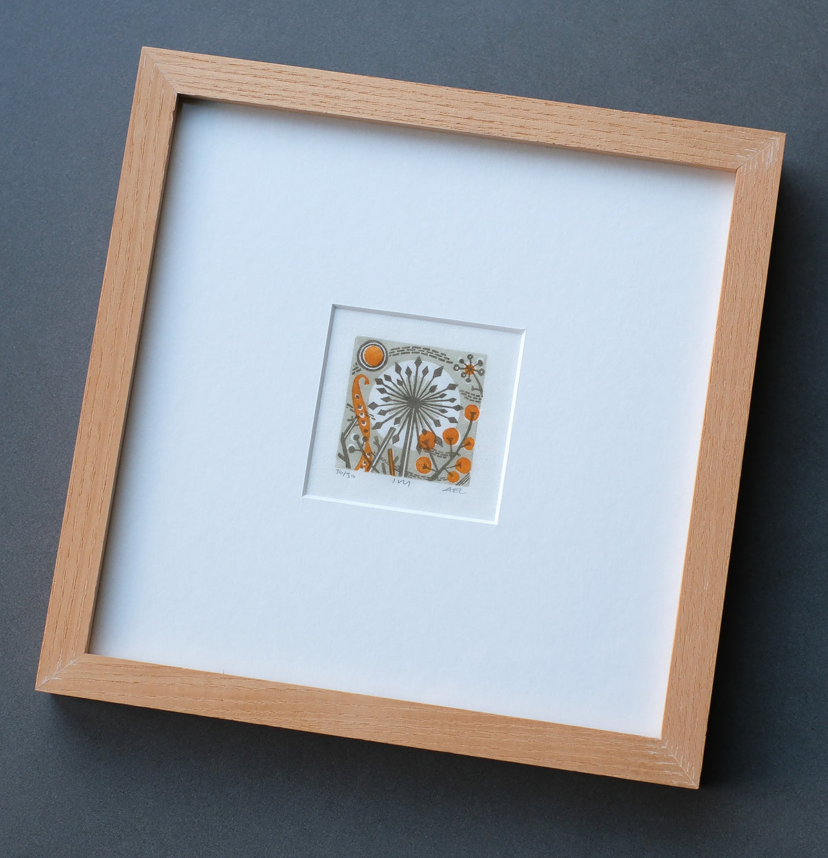 Ivy - framed - Angie Lewin - printmaker and painter