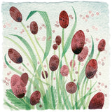 Burnet and Grasses - Angie Lewin - printmaker and painter