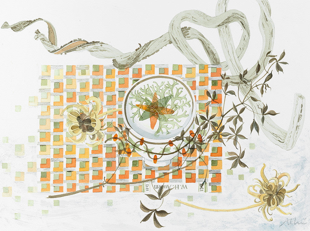 Auden and Thalictrum - Angie Lewin - printmaker and painter