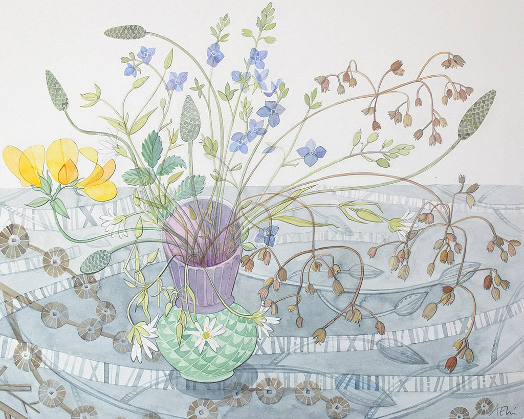 Ballindalloch Pot - Angie Lewin - printmaker and painter