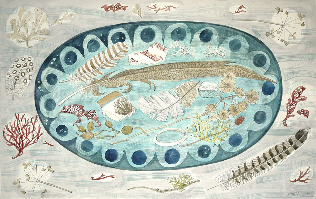Blue Rye - Angie Lewin - printmaker and painter
