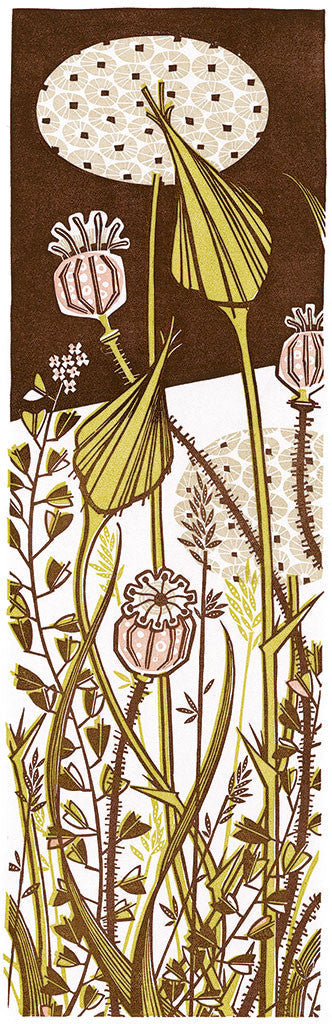 Evening Garden, linocut by Angie Lewin
