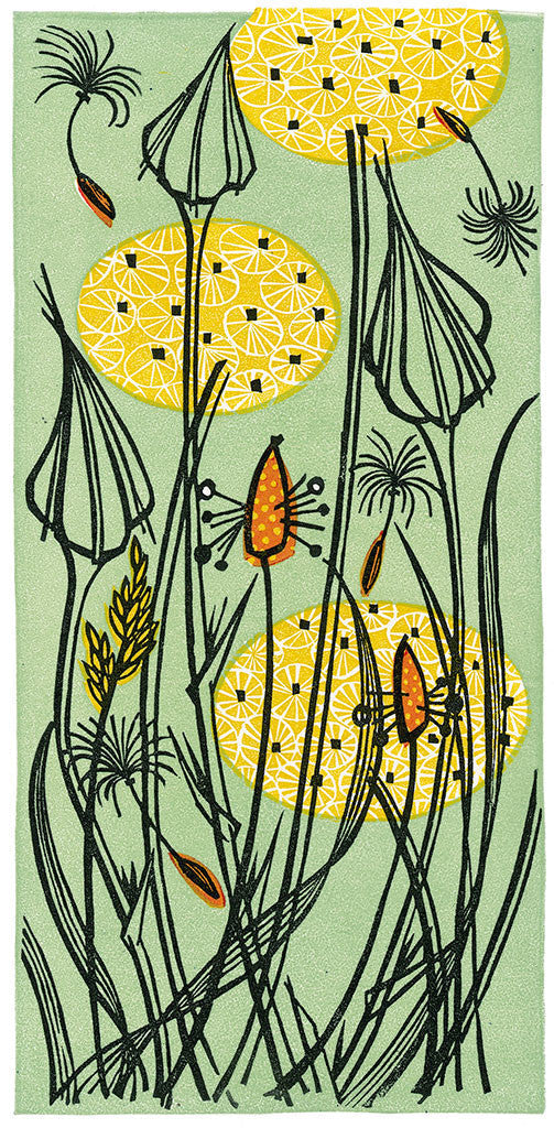 Goat's Beard, linocut by Angie Lewin