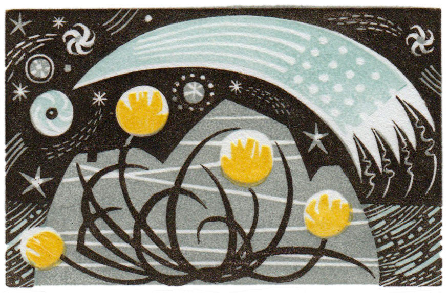 Night Thrift, wood engraving by Angie Lewin