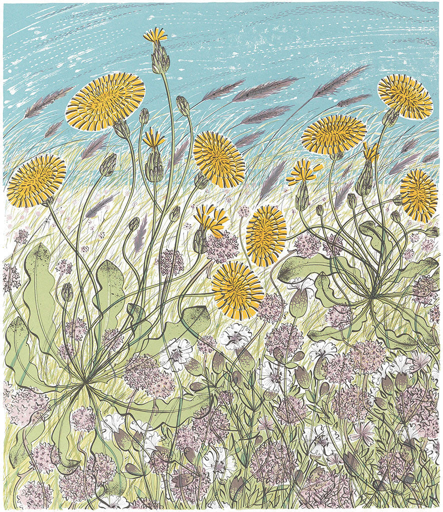 Saltmarsh, Morston, screenprint by Angie Lewin
