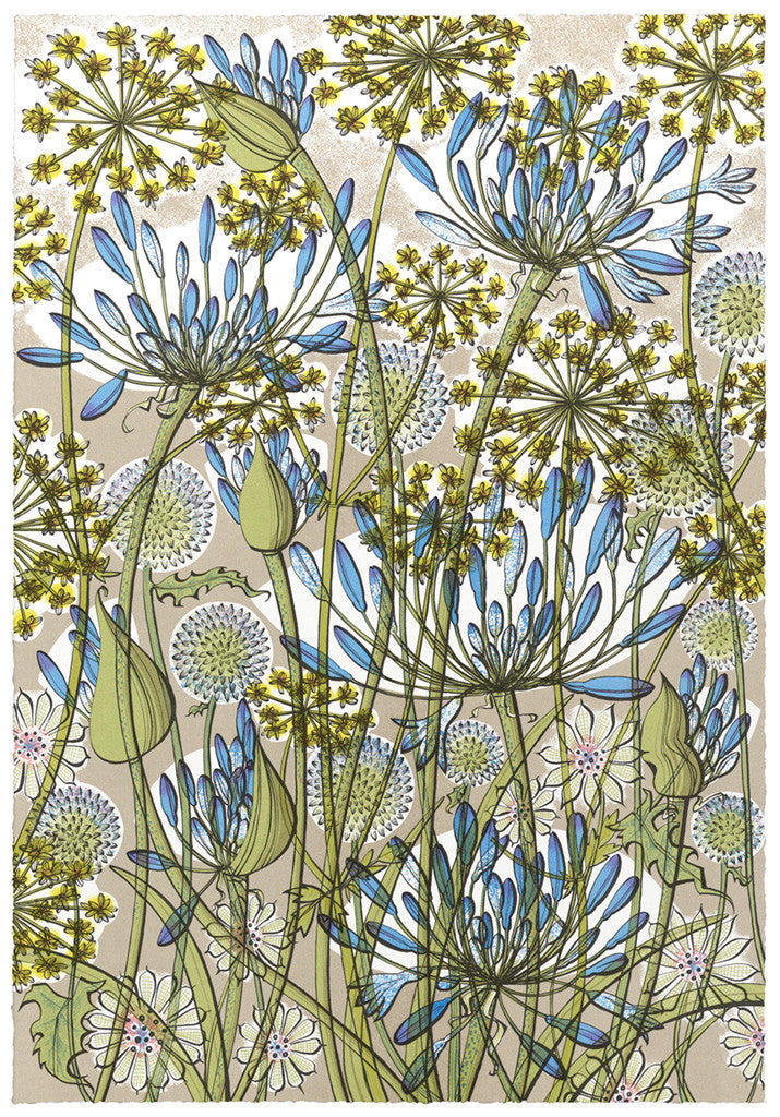 The Walled Garden, screenprint by Angie Lewin