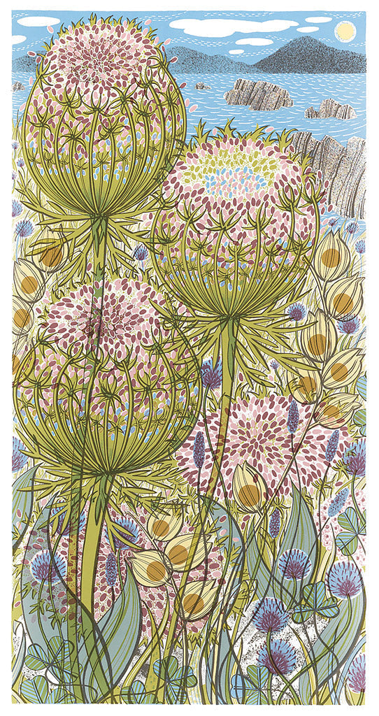 Wild Shore, screenprint by Angie Lewin