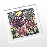 Dahlias and Anemones - Angie Lewin - printmaker and painter
