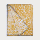 Angie Lewin Blanket: Meadow Grass in Yellow