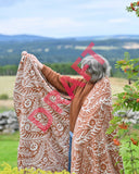Angie Lewin Blanket: Forest Floor in Rust