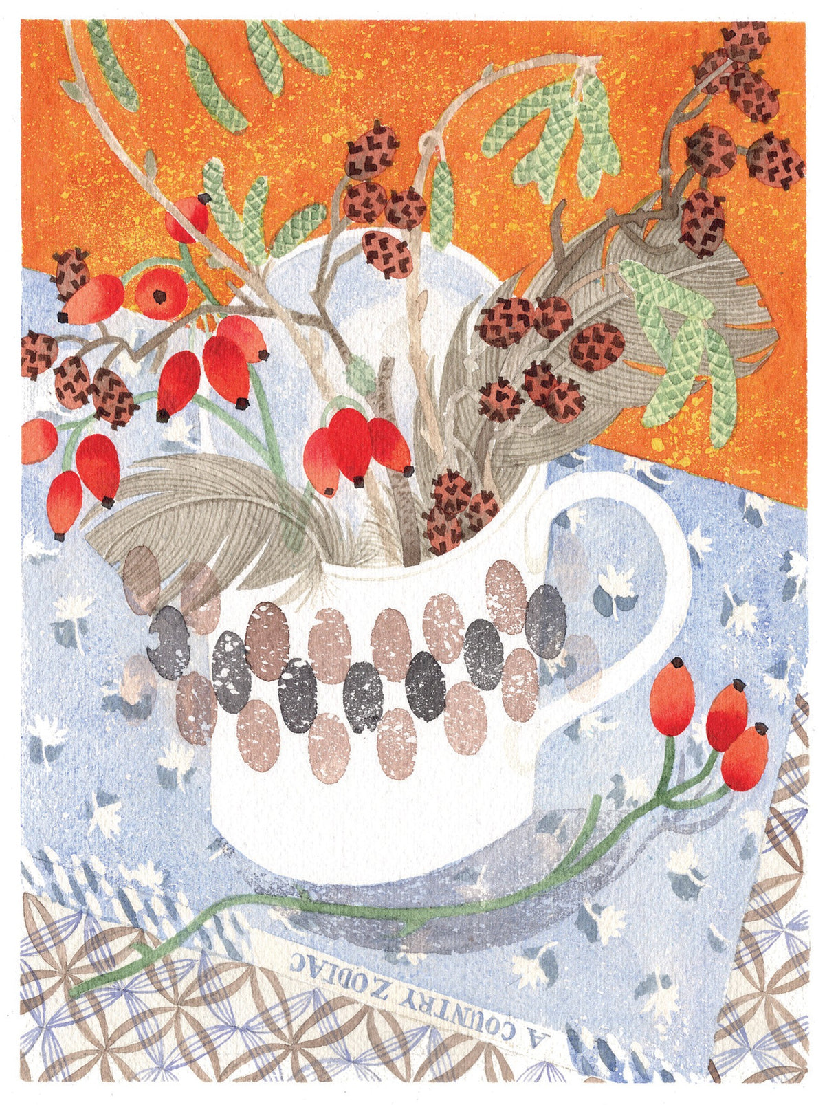 A Country Zodiac – watercolour by Angie Lewin