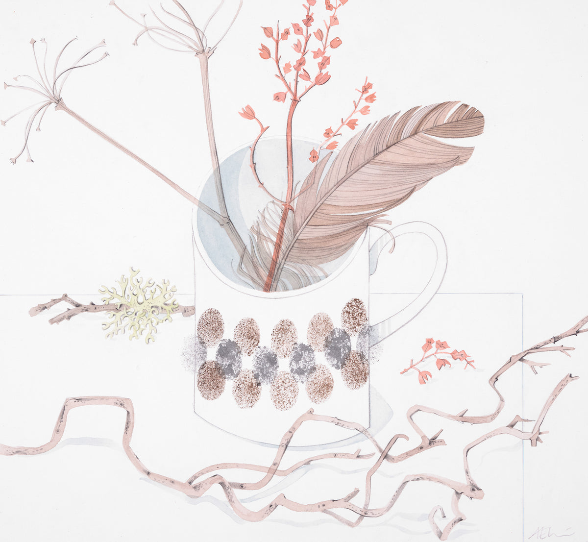 Cup with Red Stem
