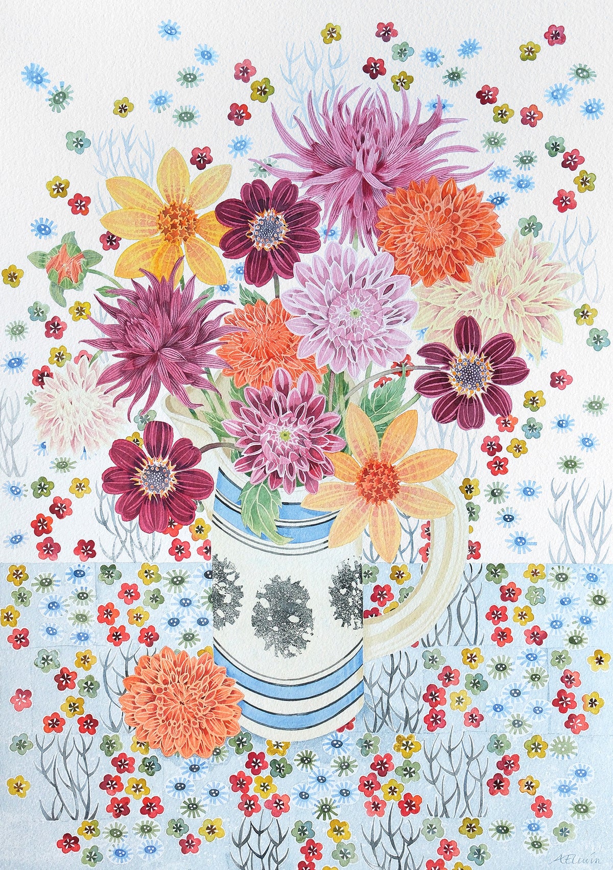 Dahlias in Terry's New Jug