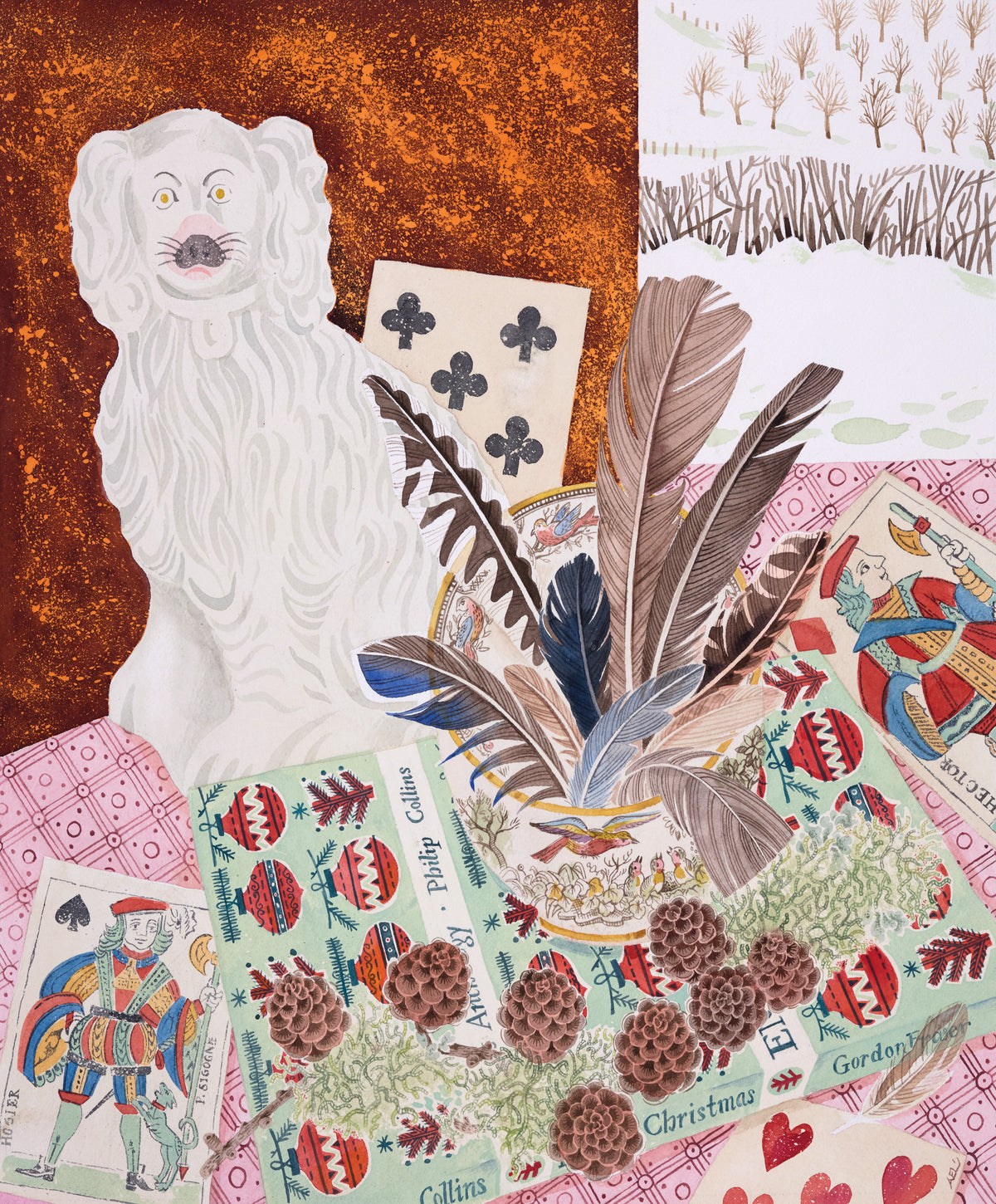 December Snow – watercolour by Angie Lewin