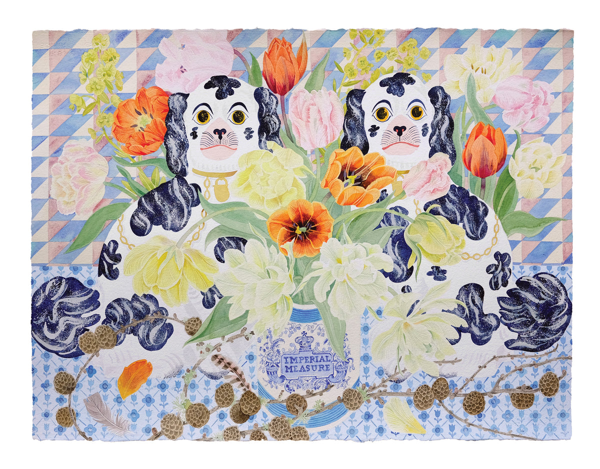 Wally Dugs with Tulips
