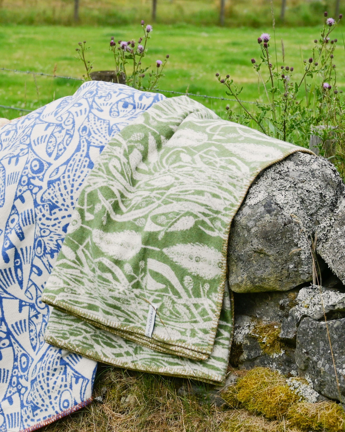Field's Edge Blanket in Green