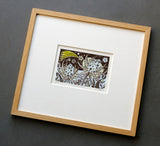 First Frost - framed - Angie Lewin - printmaker and painter