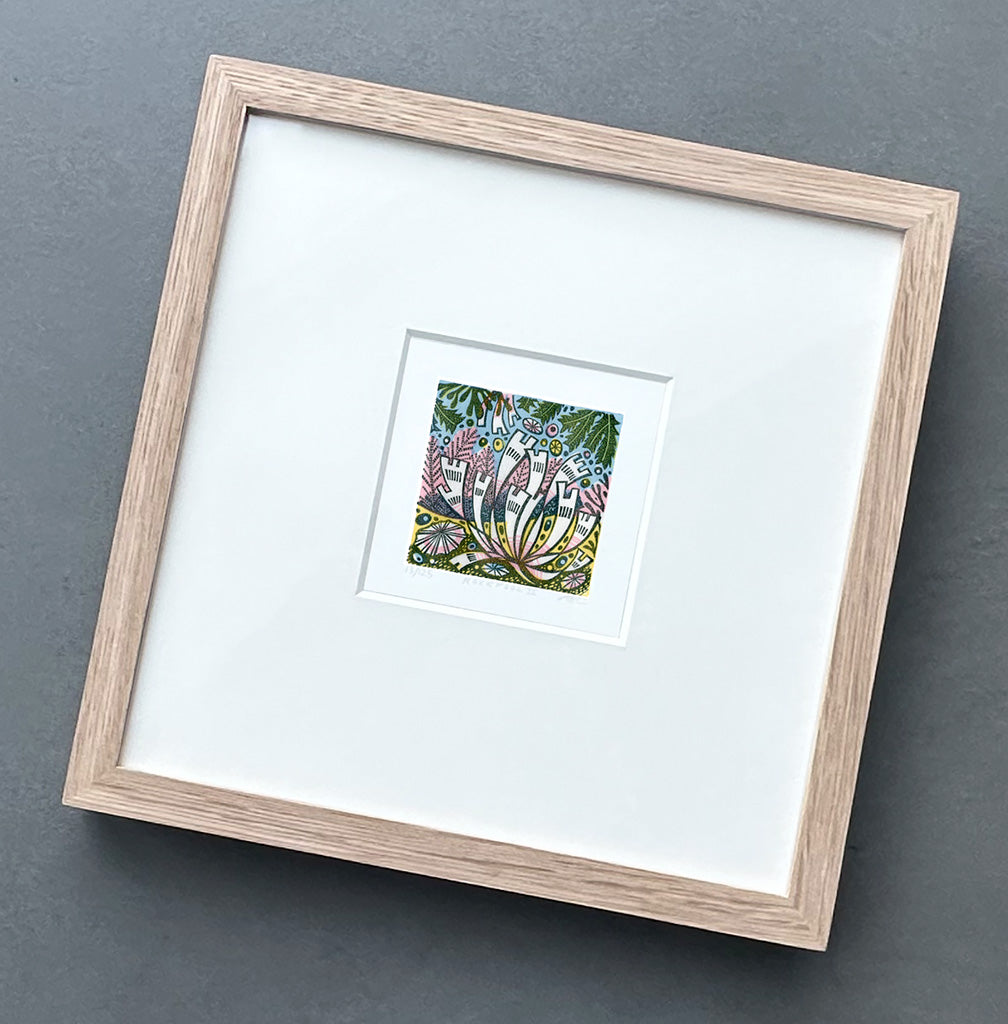 Rockpool II - framed - Angie Lewin - printmaker and painter
