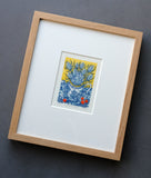 Sea Holly - framed - Angie Lewin - printmaker and painter