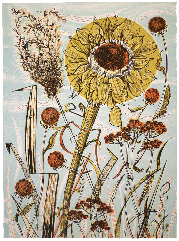 Autumn Artichoke, lithograph by Angie Lewin