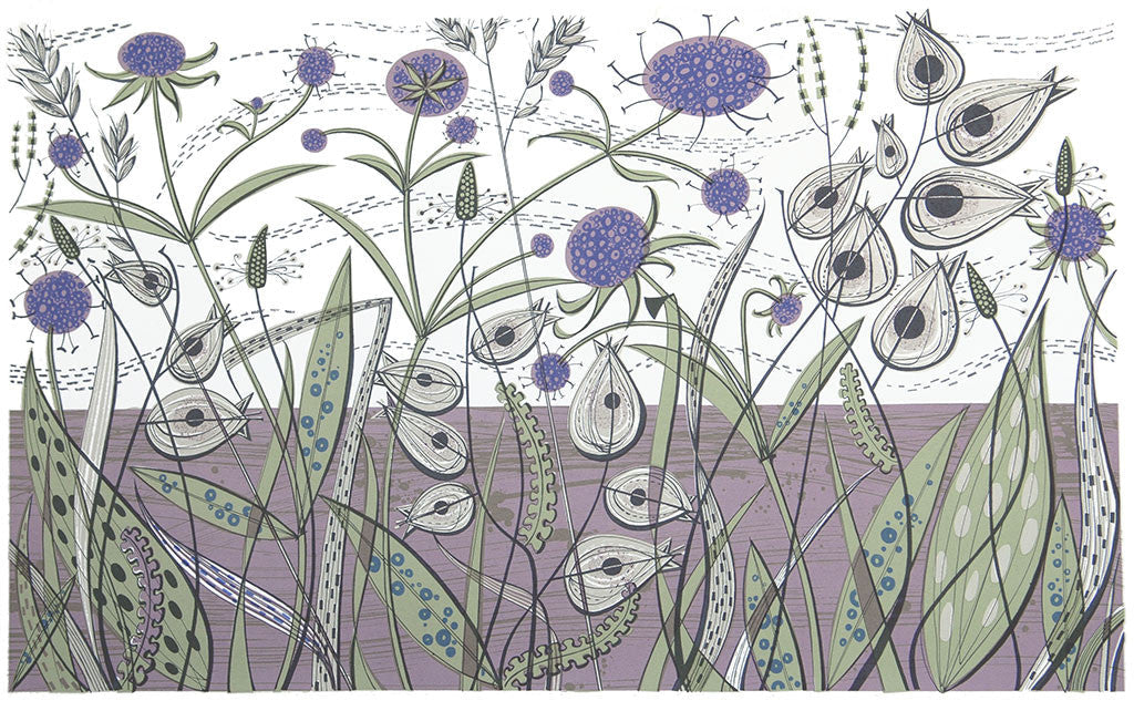 By Green Bank, screenprint by Angie Lewin