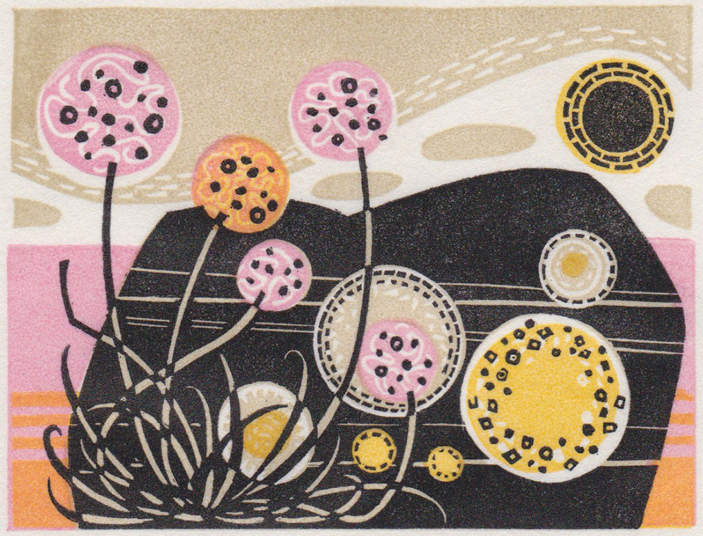 Clashnessie, wood engraving by Angie Lewin
