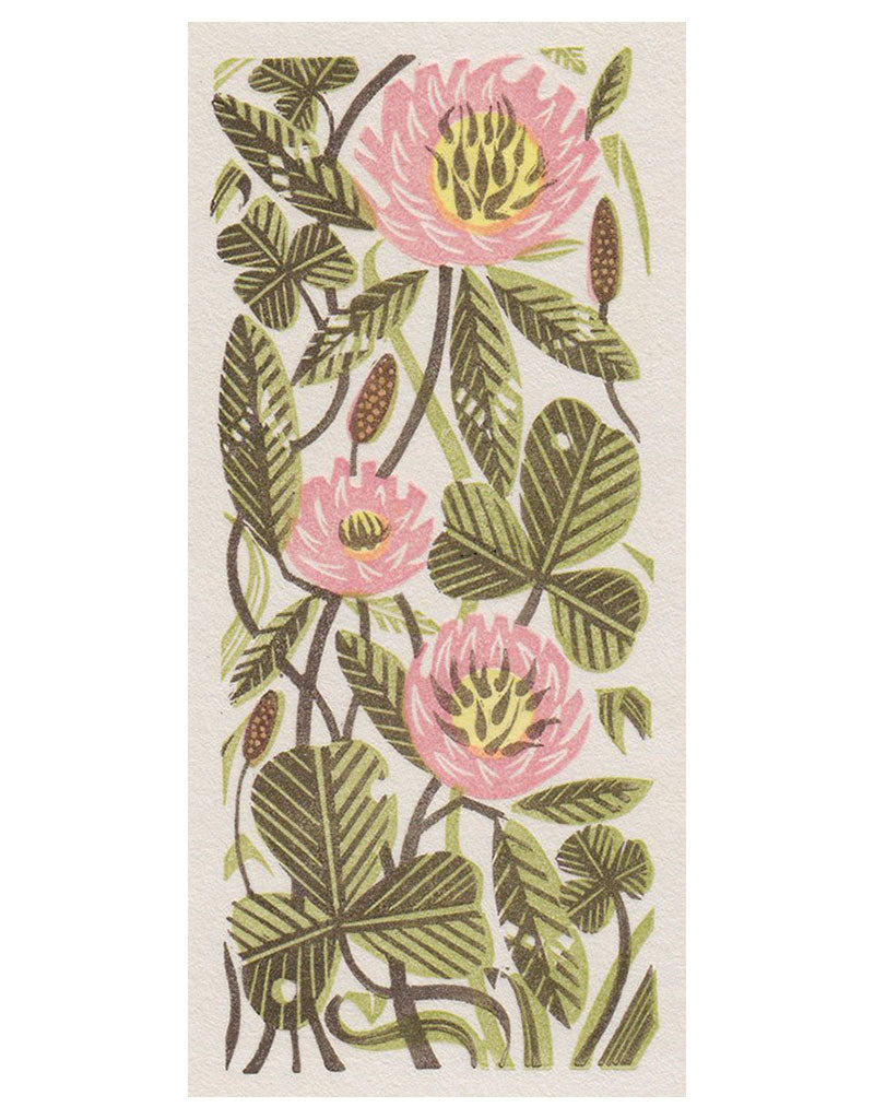 Clover, wood engraving by Angie Lewin