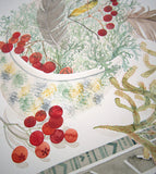 Cromarty Bowl and Spey Lichen - Angie Lewin - printmaker and painter