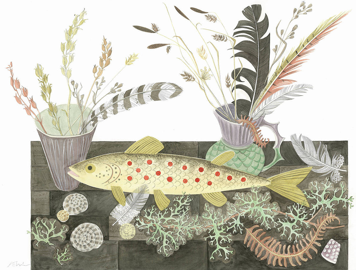 Emily's Fish - Angie Lewin - printmaker and painter