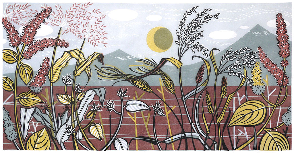 Grain Field - Angie Lewin - printmaker and painter