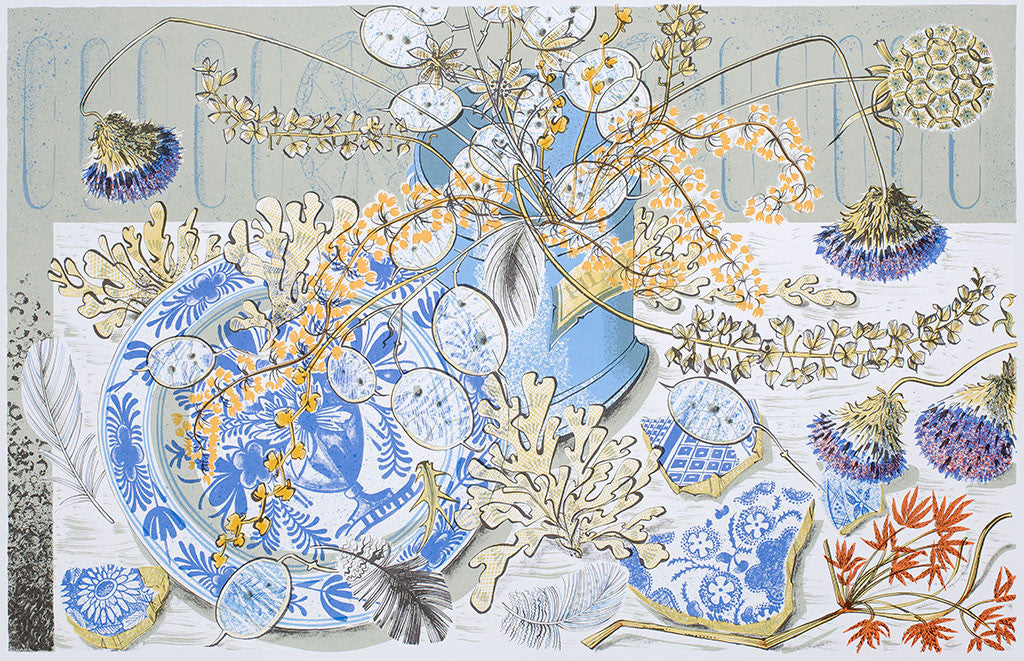 Honesty Blue - Angie Lewin - printmaker and painter