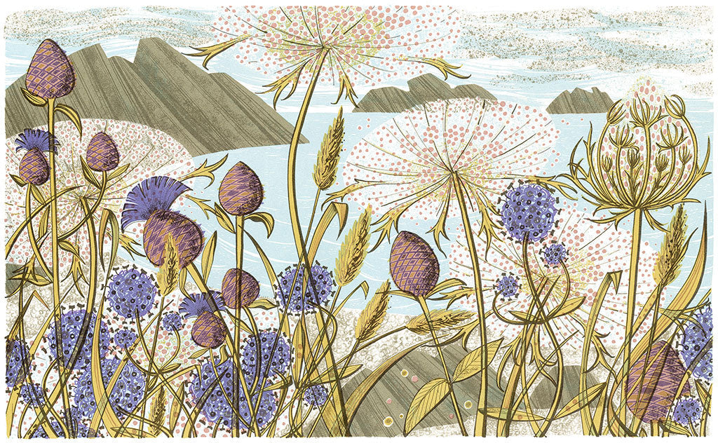 Island Summer, screenprint by Angie Lewin