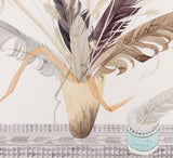 Lakeside Feathers - Angie Lewin - printmaker and painter