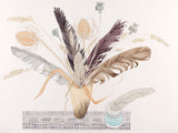 Lakeside Feathers - Angie Lewin - printmaker and painter