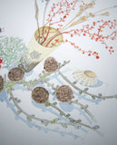Lichen and Larch - Angie Lewin - printmaker and painter