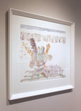 Lichens and Feathers, March Snow - Angie Lewin - printmaker and painter