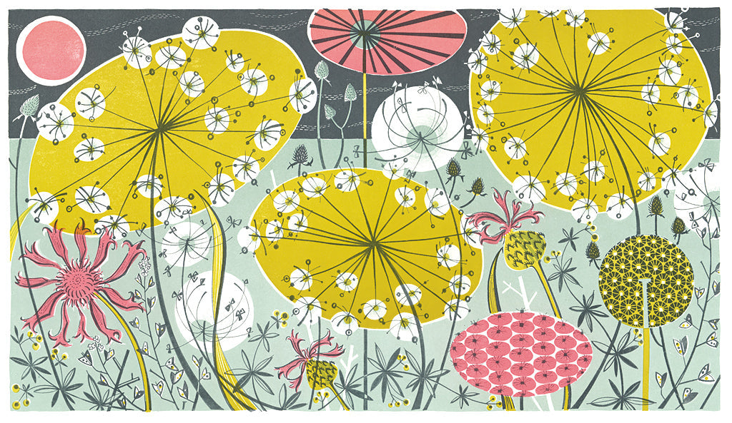 Meadow II, lithograph by Angie Lewin