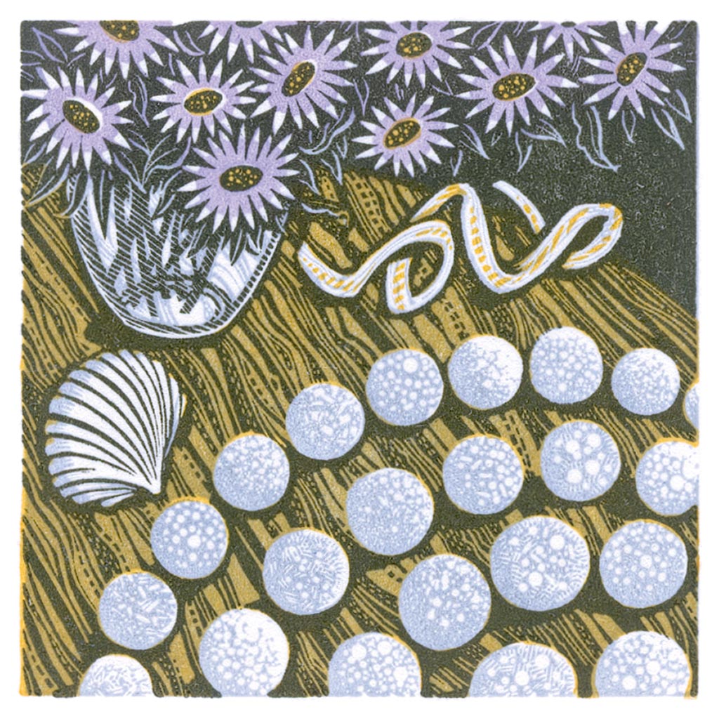 Pebble Spiral - Angie Lewin - printmaker and painter