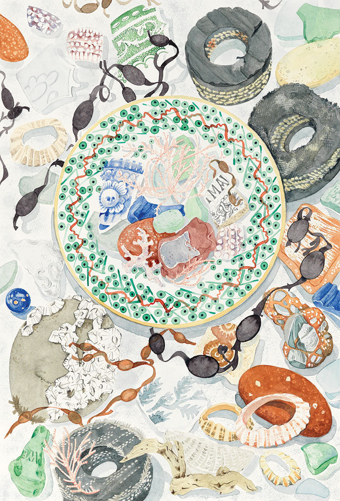 Shoreline Finds - Angie Lewin - printmaker and painter