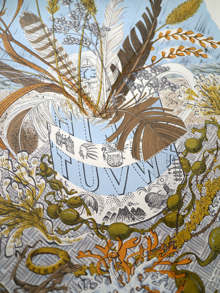 Shoreline, screenprint by Angie Lewin – view 2