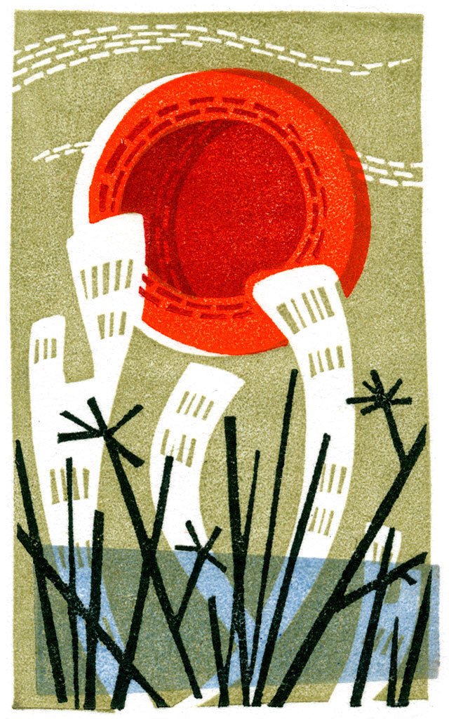 Skye, wood engraving by Angie Lewin