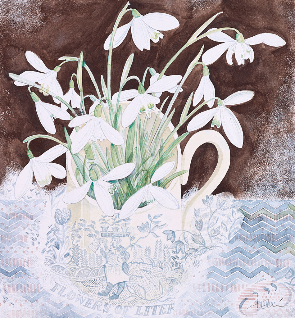 Snowdrop Cup - Angie Lewin - printmaker and painter