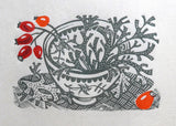 Spey Lichen - Angie Lewin - printmaker and painter