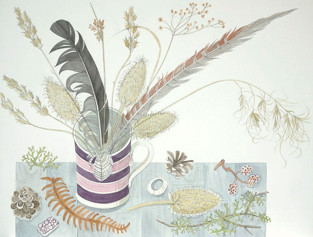 Spey Still Life - Angie Lewin - printmaker and painter