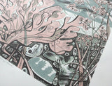 Stormy Beach, Norfolk - Angie Lewin - printmaker and painter