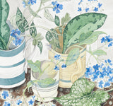 Striped Cups with Spring Flowers - Angie Lewin - printmaker and painter