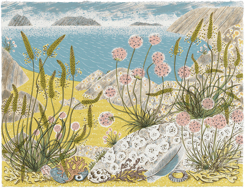 Summer Shore, screenprint by Angie Lewin