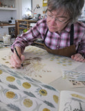 White Cup with Spey Seedheads - Angie Lewin - printmaker and painter