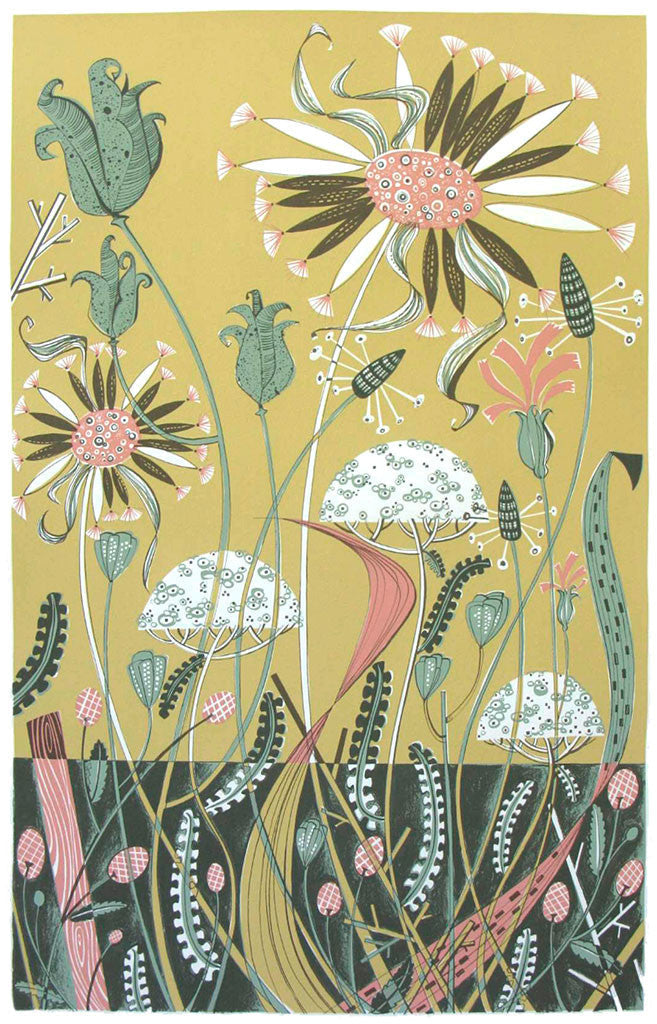Wild Garden II - Angie Lewin - printmaker and painter