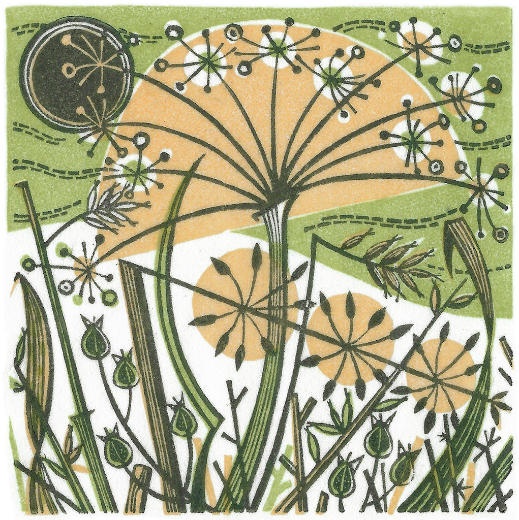 Winter Spey III, wood engraving by Angie Lewin